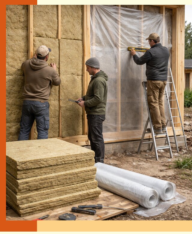 Утепление каркасного дома в Майкопе под ключ с гарантией качества