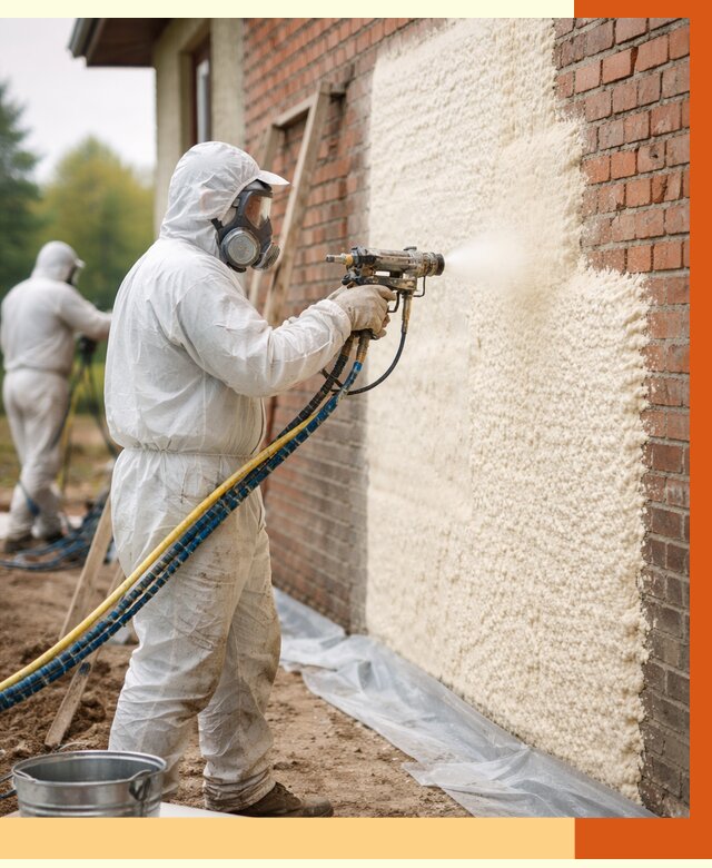 Утепление кирпичного дома ППУ в Майкопе под ключ от 6571 руб. | ТепломастерМкп