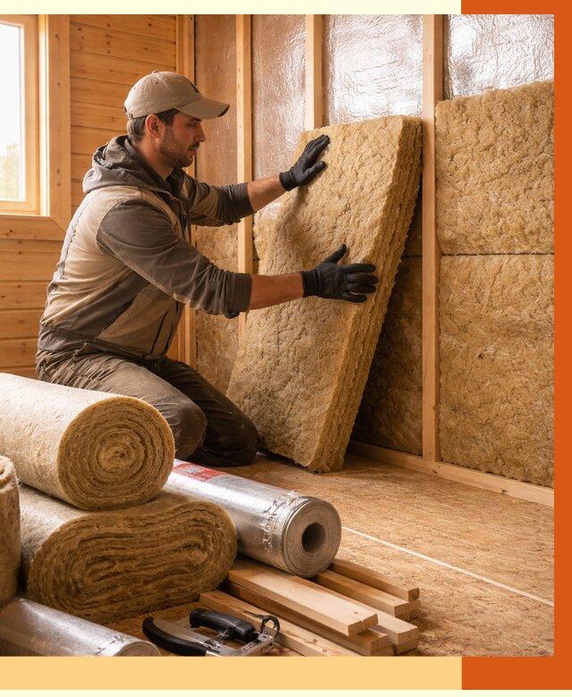 Утепление бани в Майкопе под ключ от 4549 руб./м2 — утеплить потолок, пол и стены | ТепломастерМкп