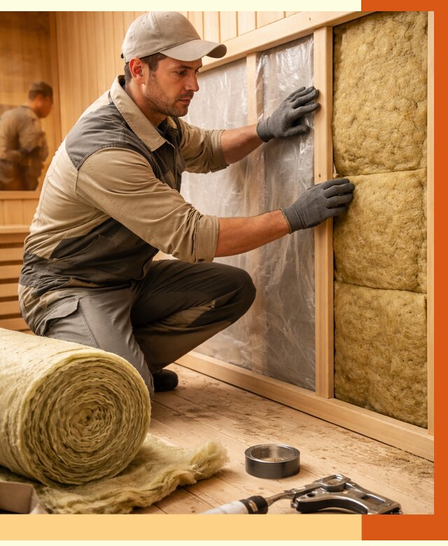 Утепление сауны изнутри в Майкопе от 6571 руб. за м2 | ППУ, под ключ — ТепломастерМкп