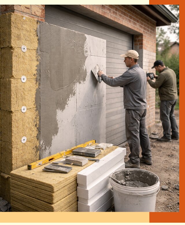 Утепление гаража снаружи в Майкопе от 4246 руб. за м2 — наружное утепление под ключ | ТепломастерМкп