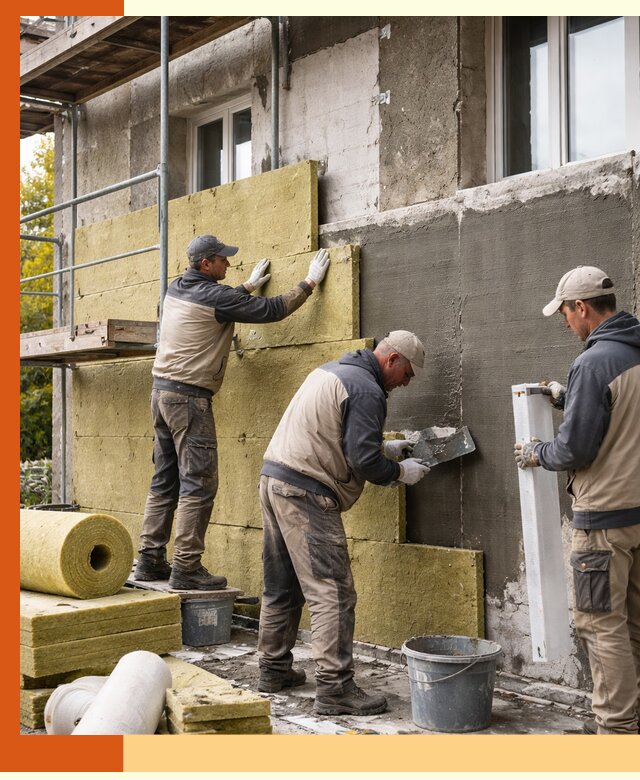 Утепление фасада зданий и домов в Майкопе