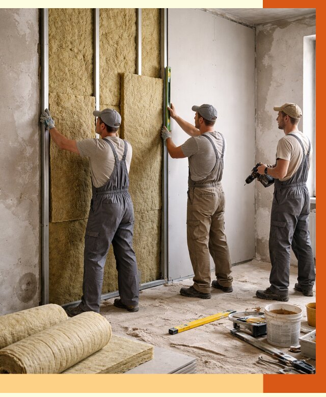 Утепление стен изнутри в Майкопе от 2275 руб/м² под ключ | ТепломастерМкп