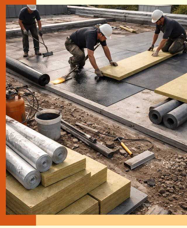 Утепление плоской крыши в Майкопе — надежная теплоизоляция и герметизация