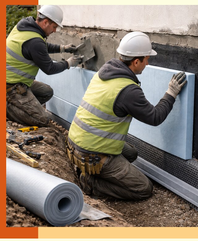 Утепление фундамента снаружи в Майкопе — профессиональная теплоизоляция