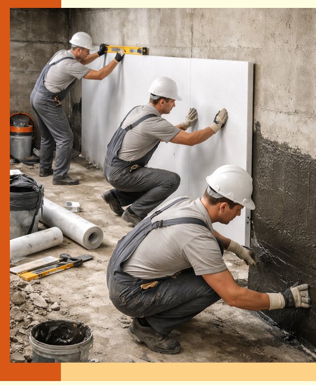 Утепление фундамента изнутри профессионально в Майкопе