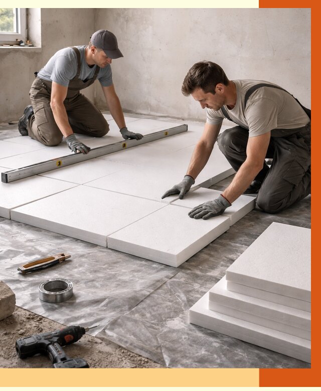 Утепление бетонного пола в Майкопе от 2527 руб/м2 — монтаж и цена | ТепломастерМкп