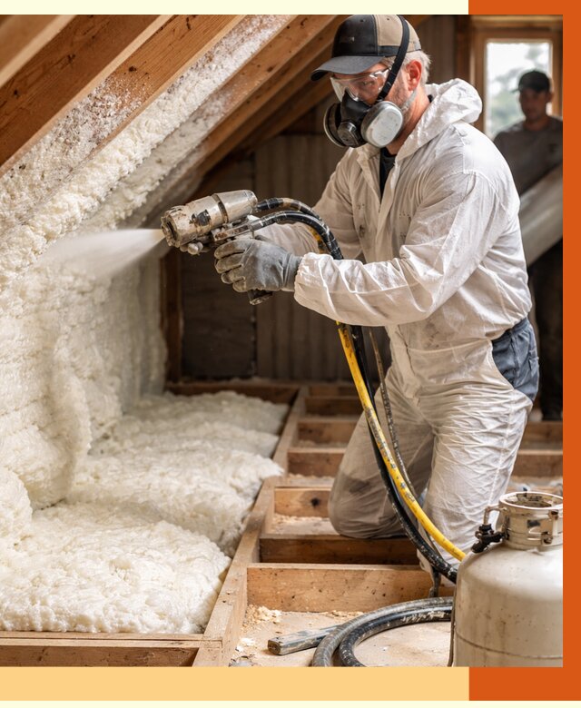 Утепление чердака ППУ в Майкопе от 8714 руб./м2 — услуга под ключ | ТепломастерМкп