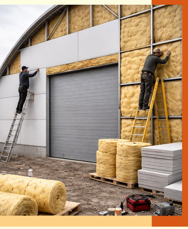 Утепление ангара пенополиуретаном в Майкопе от 7278 руб./м² — комплекс от ТепломастерМкп