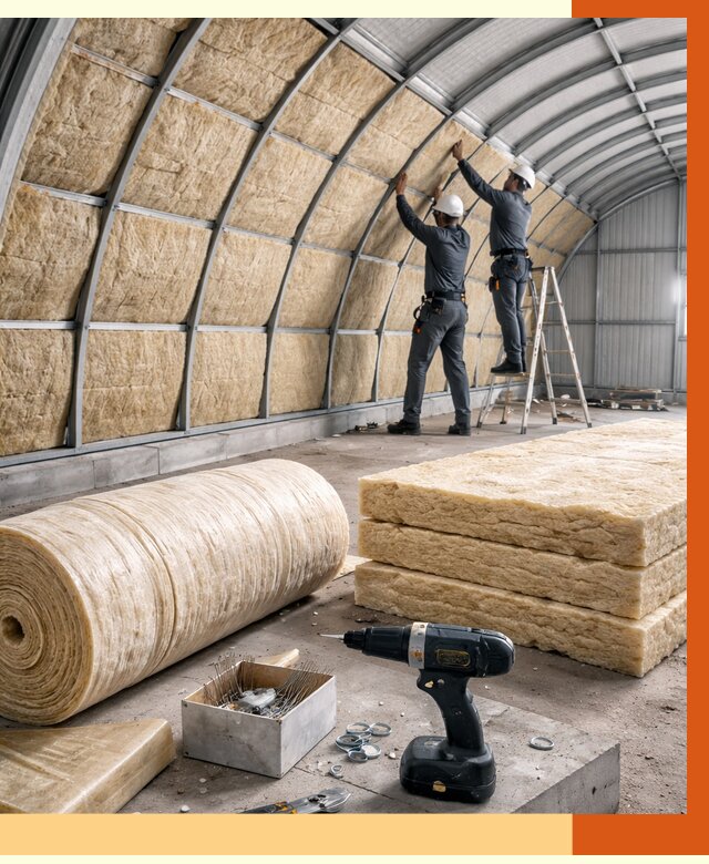 Утепление арочного ангара в Майкопе от 3235 руб./м2 под ключ | ТепломастерМкп