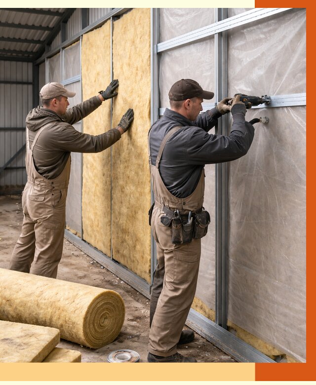 Утепление металлического ангара в Майкопе от 4802 руб/м2 — услуги под ключ | ТепломастерМкп