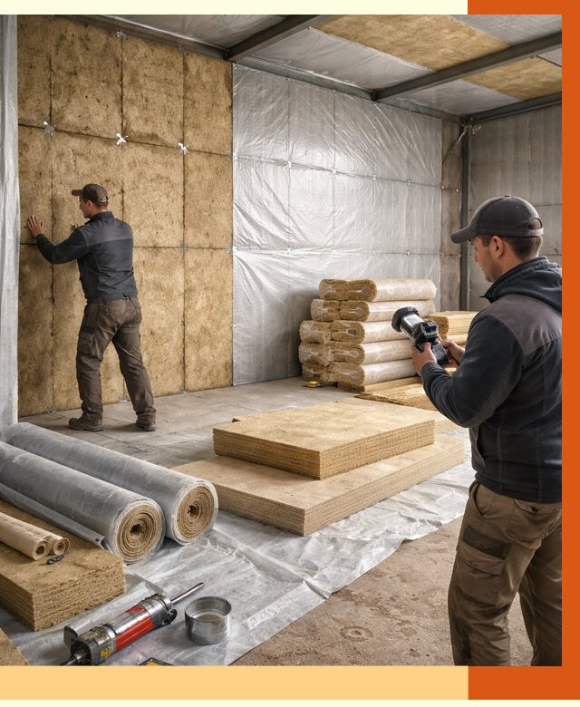 Утепление теплого склада в Майкопе под ключ от 11625 руб/м² | ТепломастерМкп