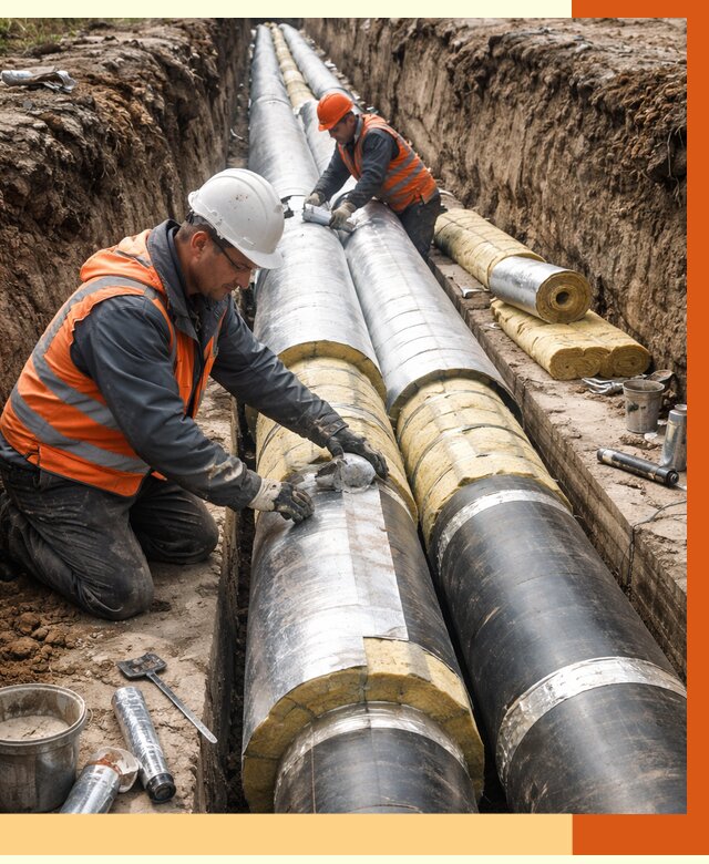 Утепление теплотрассы в Майкопе от 4549 руб./м2 — ппу и комплексная изоляция | ТепломастерМкп