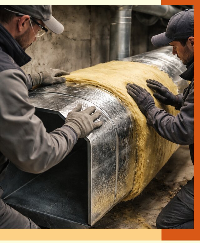 Утепление воздуховодов в Майкопе от 4246 руб. — теплоизоляция вентиляции | ТепломастерМкп