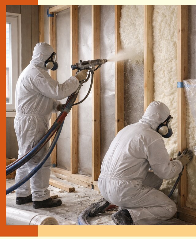 Утепление каркасной стены ППУ в Майкопе для домов и коттеджей