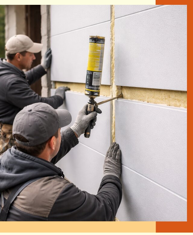 Утепление сэндвич панелей ППУ в Майкопе от 4246 руб. за м2 | ТепломастерМкп