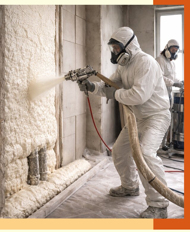 Напыление пенополиуретана в Майкопе от 7582 руб./м2 — услуги и монтаж ППУ | ТепломастерМкп