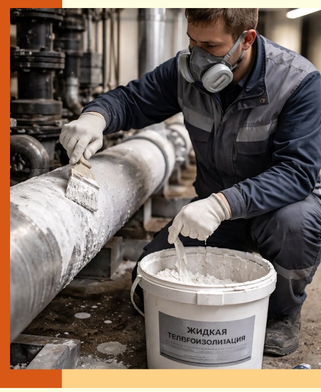 Утепление оборудования жидкой теплоизоляцией в Майкопе
