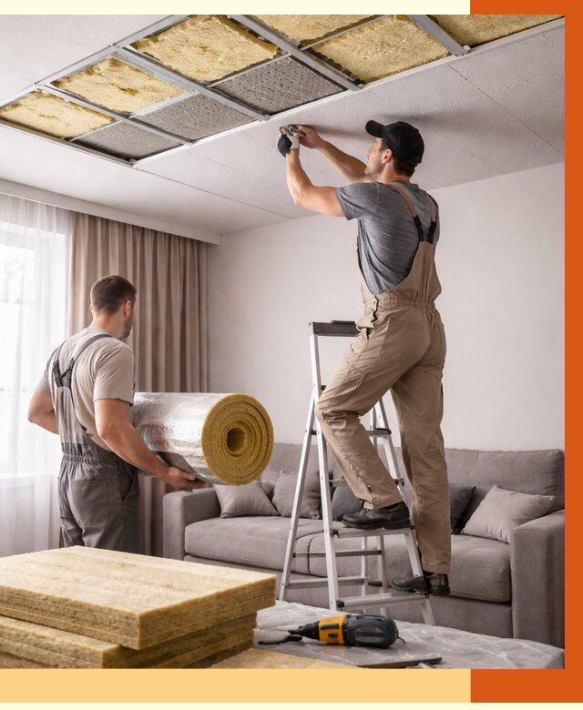 Шумоизоляция потолка в Майкопе от 2275 руб. под ключ | Профессионально — ТепломастерМкп