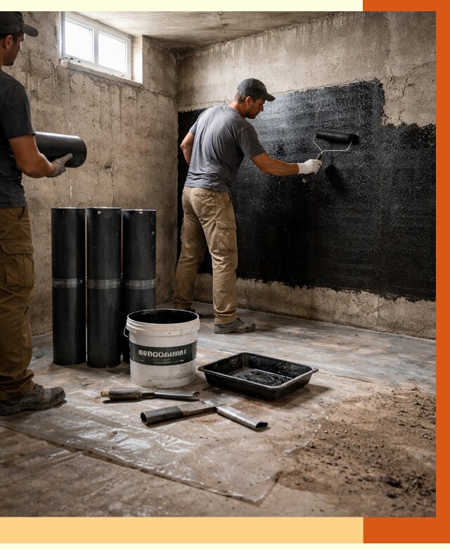 Гидроизоляция подвала в Майкопе от 3538 руб. под ключ | Профессионально — ТепломастерМкп