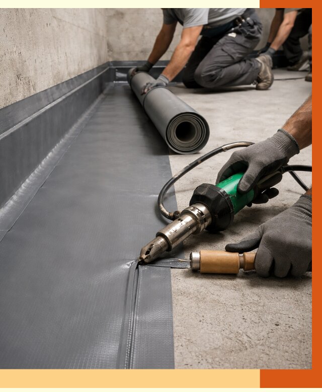 Монтаж гидроизоляционной мембраны в Майкопе от 1006 руб/м2 | ТепломастерМкп